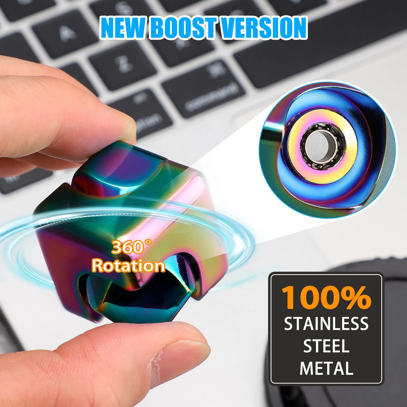 Cool Office Tech Gadgets - Fidget Spinner Toys Cube Metal Cool