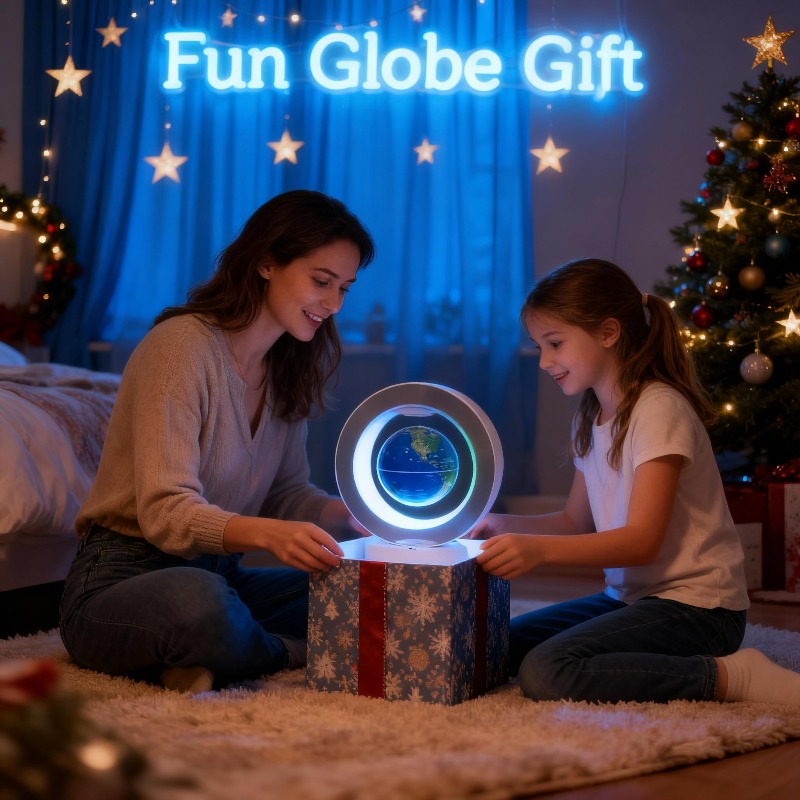 Cool Office Tech Gadgets - Levitating Globe Bluetooth Speaker Floating Lamp