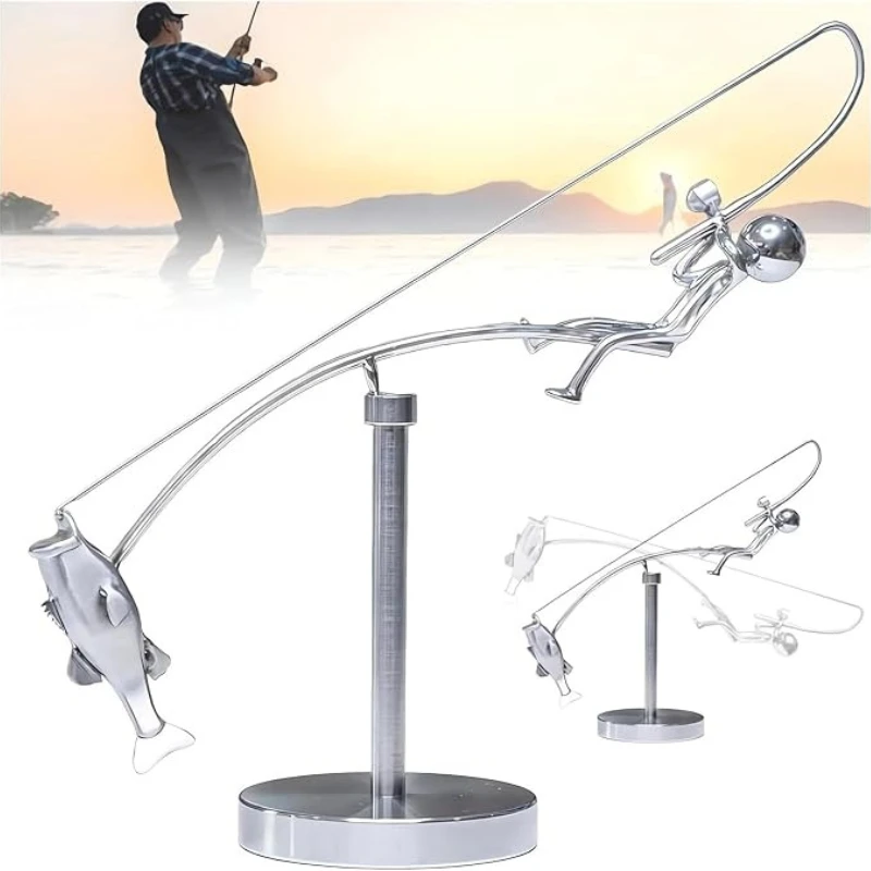 Cool Office Tech Gadgets - Metal Balance Sculpture Large Metal Kinetic