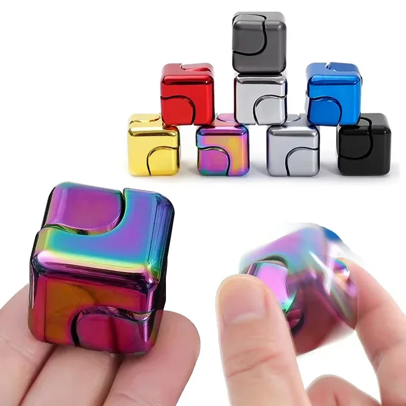 Metal Cube Rotating Fingertip  - Cool Office Tech Gadgets 评论和价格