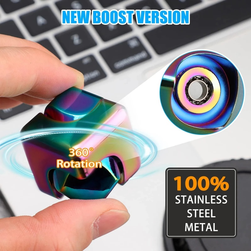 Metal Cube Rotating Fingertip  - Cool Office Tech Gadgets 评论和价格