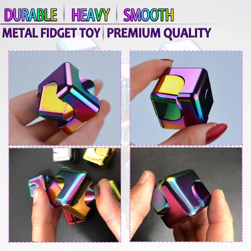 Metal Cube Rotating Fingertip  - Cool Office Tech Gadgets 评论和价格