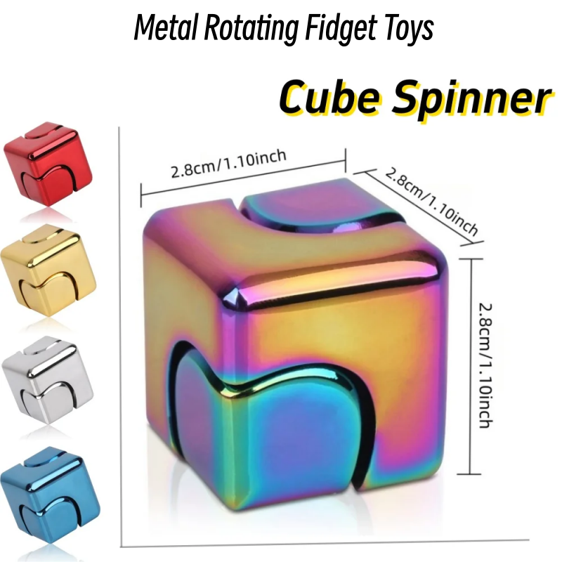 Metal Cube Rotating Fingertip  - Cool Office Tech Gadgets 评论和价格