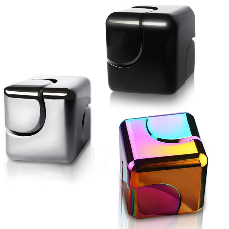 Square Dice Metal Rotate Cube  - Cool Office Tech Gadgets 评论和价格